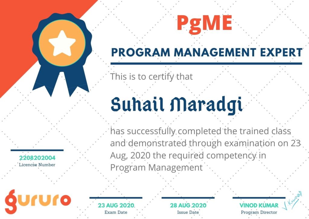 Program Management Expert PgME Suhail maradgi | 1