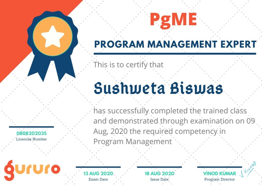 Program Management Expert PgME Sushweta Biswas 1 | 1
