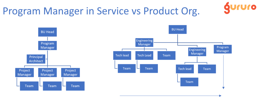Program Manager in Service vs Product Org Hierarchy