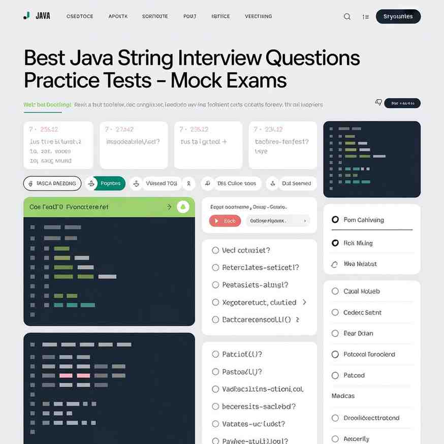 Java String Interview Questions Practice Tests