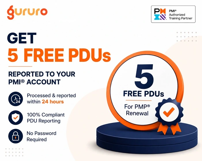 5 Free PDUs for PMP Renewal – Reported Directly to PMI | Gururo